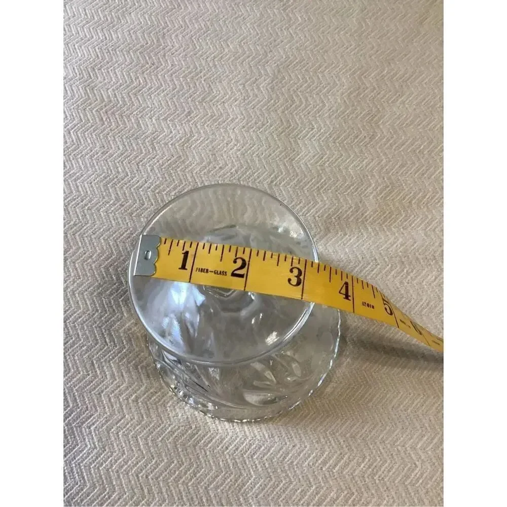 Beautiful Vintage Crystal Etched Floral Candy Compote Pedestal Dish